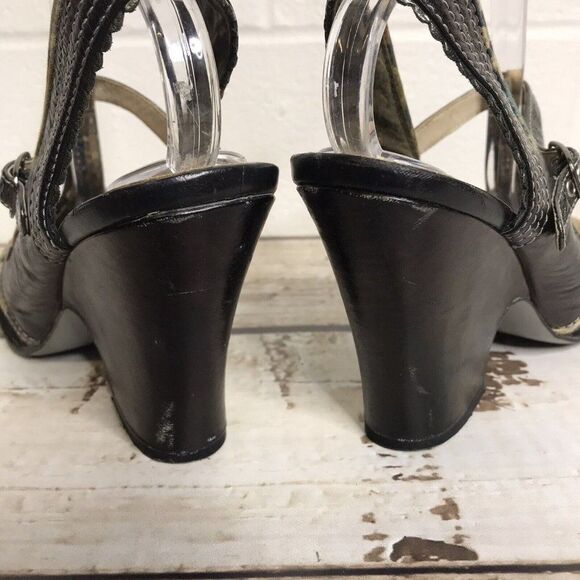 BOBBI BLU Womens 'Lola' 30's Style T-strap Brown Leather 3.5" Heel Size 8.5 M - Picture 6 of 12